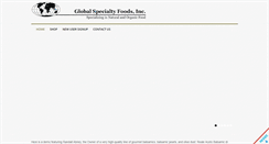 Desktop Screenshot of globalspecialtyfoods.com