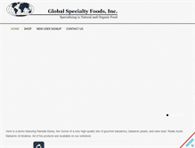 Tablet Screenshot of globalspecialtyfoods.com